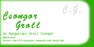 csongor groll business card